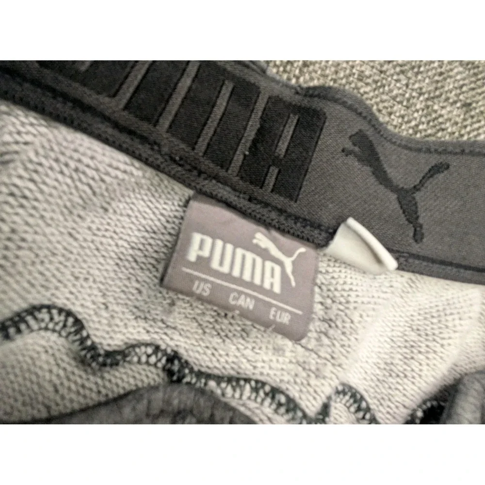 Puma Men's Sweatpants Large Gray Athletic Logo Y2K Outdoor Jogger Pants